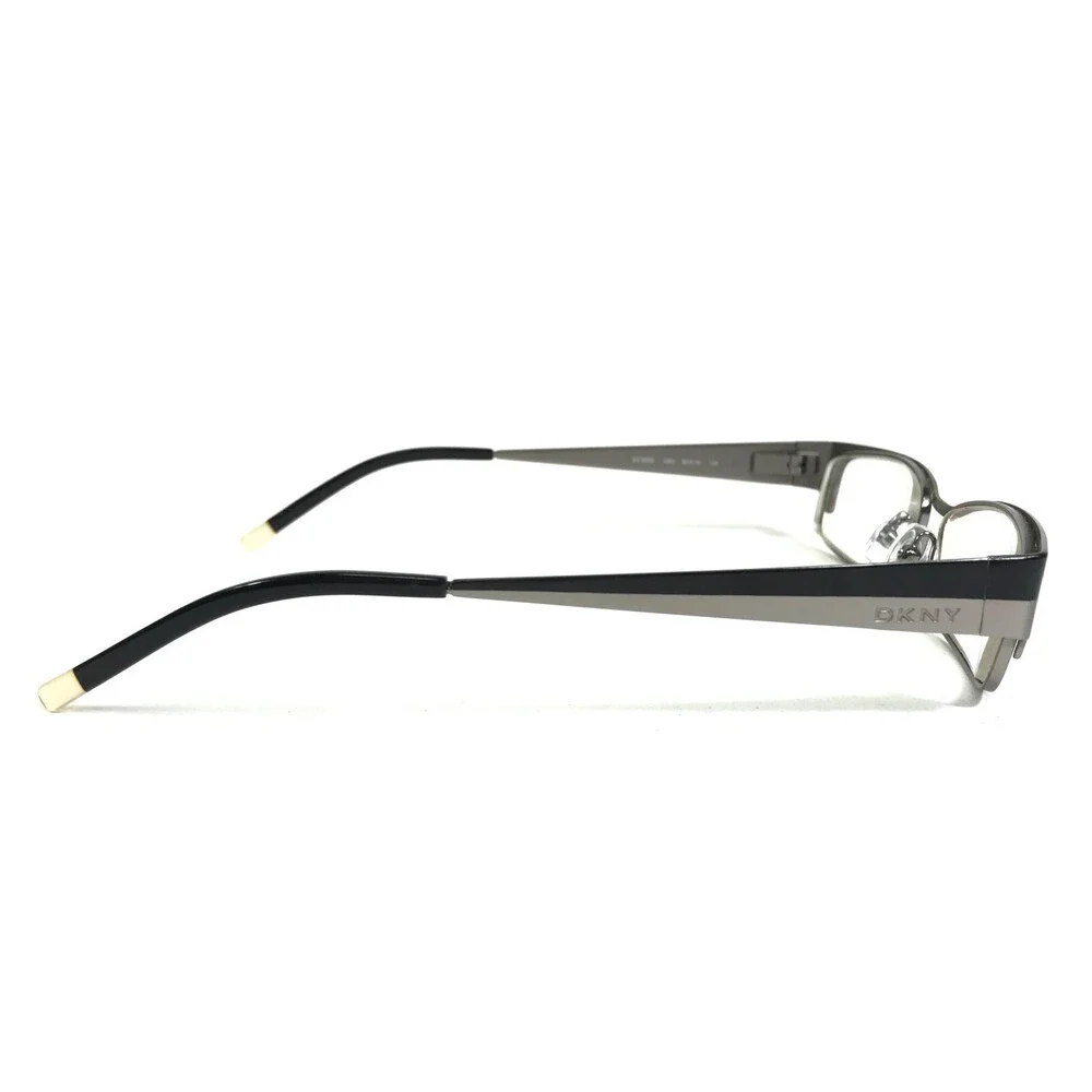DKNY Eyeglasses Frames DY5553 1080 Black Silver Rectangular Full Rim 50-15-135